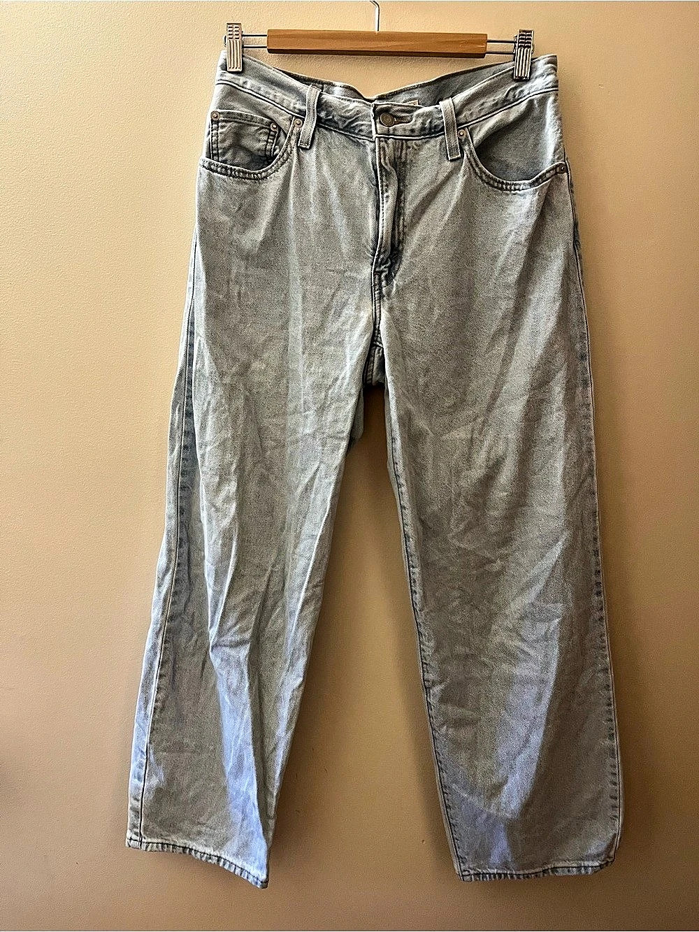 Levi's Baggy Dad Women's Jeans Straight Leg Blue Waist 28